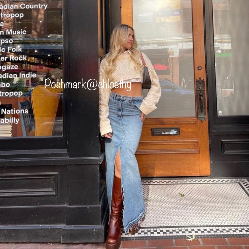 Zara DENIM SKIRT TRF - Picture 7 of 16